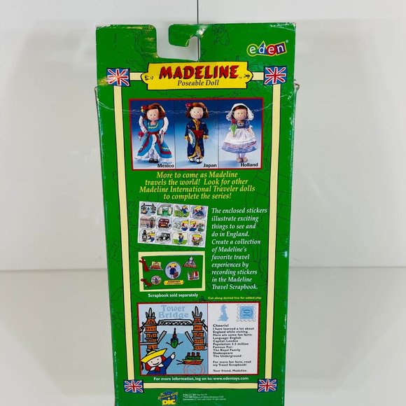 Eden 2000 Madeline Doll ENGLAND International Traveler Special Edition doll NEW - Picture 8 of 10